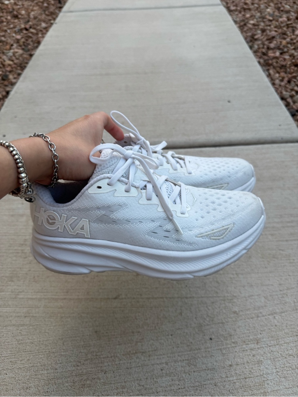 Hoka Women's Clifton 10 Running Shoes - White - Picture 3 of 5
